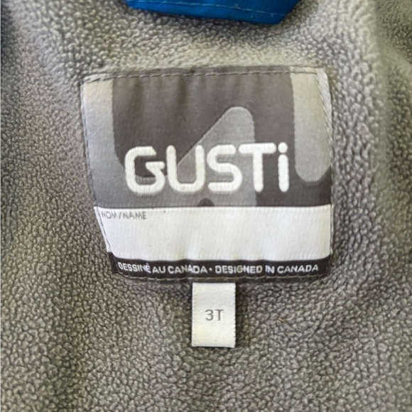 Gusti Blue Kids Light Winter Jacket with Dinosaur Print Size 3T - Picture 4 of 6